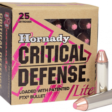 Hornady – Critical Defense Lite 100gr FTX 9mm 25rds